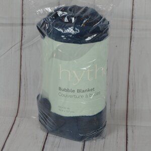 Hythe Bubble Blanket Throw 60x50 Navy Blue Plush Polyester New